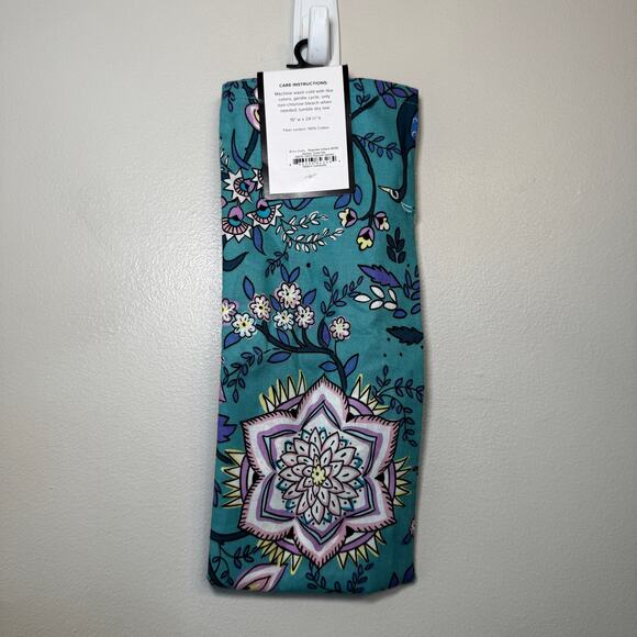Vera Bradley Peacock Garden Floral Cotton Kitchen Towel Set NWT - Picture 4 of 5